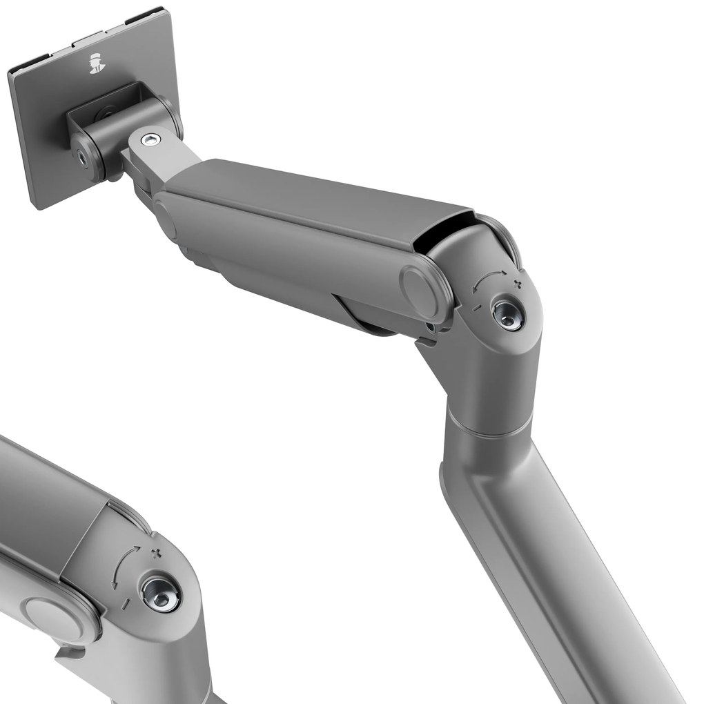 Metalowy uchwyt na dwa monitory JAKE, szary