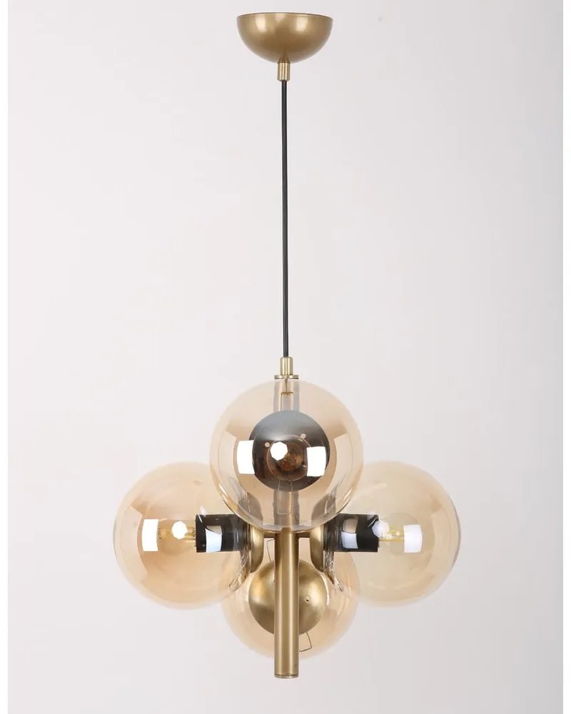 Lampa wisząca w kolorze złota ze szklanym kloszem ø 35 cm Forte – Squid Lighting