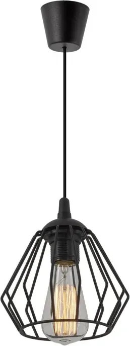 Czarna loftowa pojedyncza lampa wisząca C2-P24