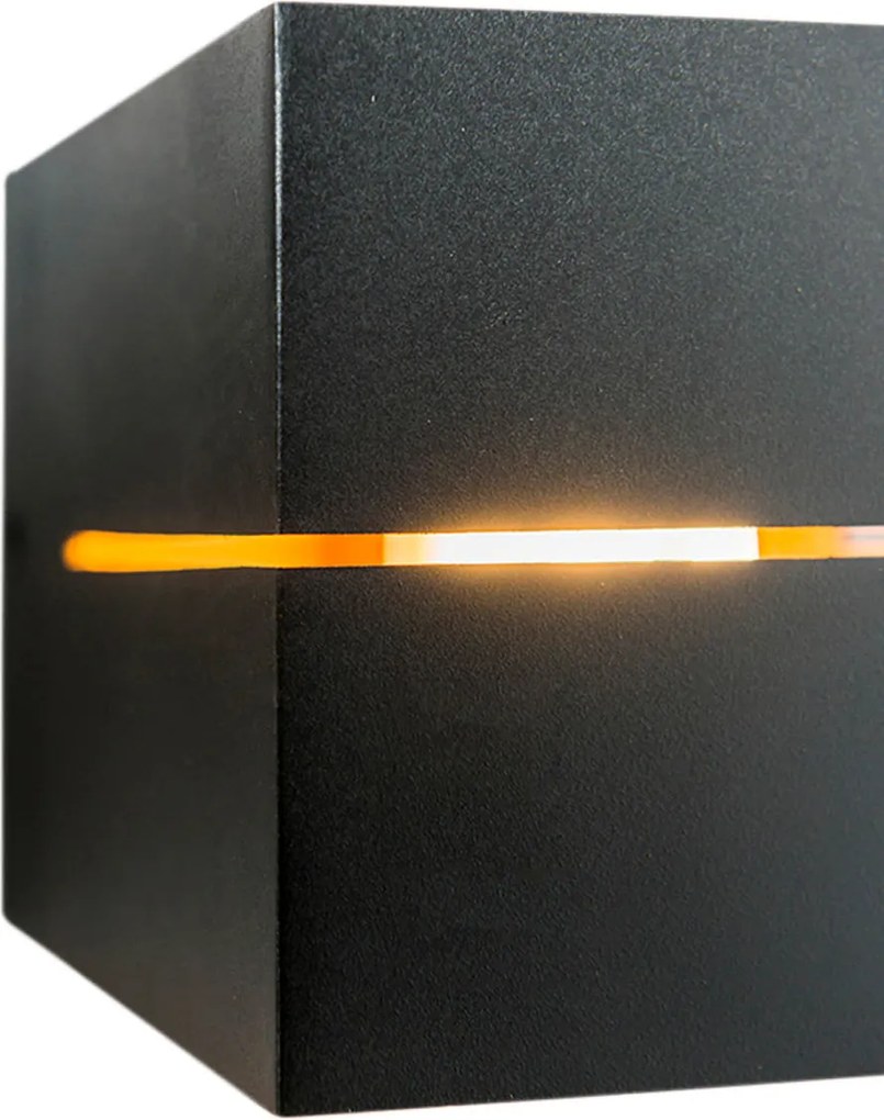 Inteligentna lampa ścienna czarna ze złotem 9,7 cm w tym WiFi G9 - Transfer Groove