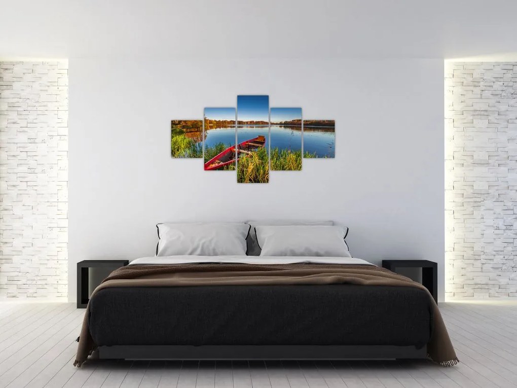 Obraz czerwonej kropki (125x70 cm)