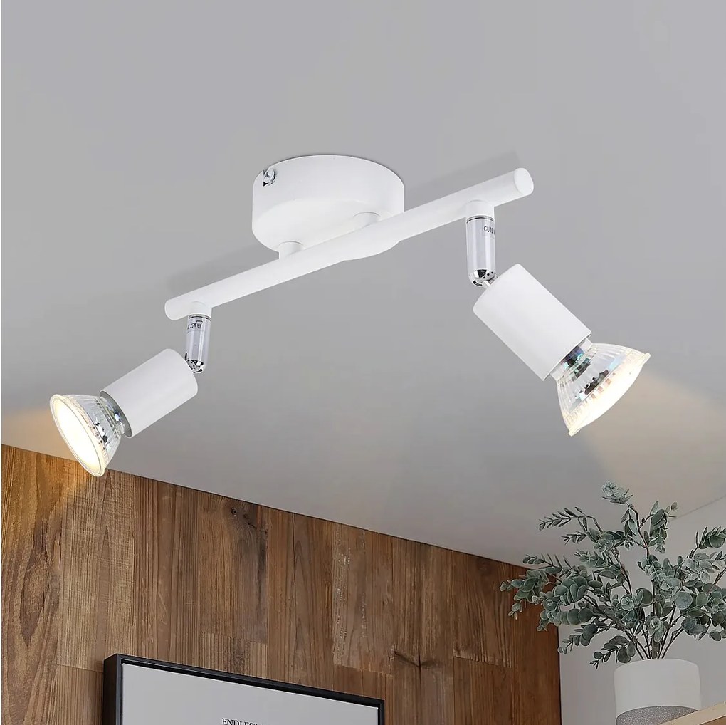 NETTLIFE Lampa Sufitowa LED 2 Punkty GU10 - Punktowa Sufitowa Nowoczesna Biała Lampa Sufitowa Wewnętrzna do Salonu Łazienka Kuchnia Biuro