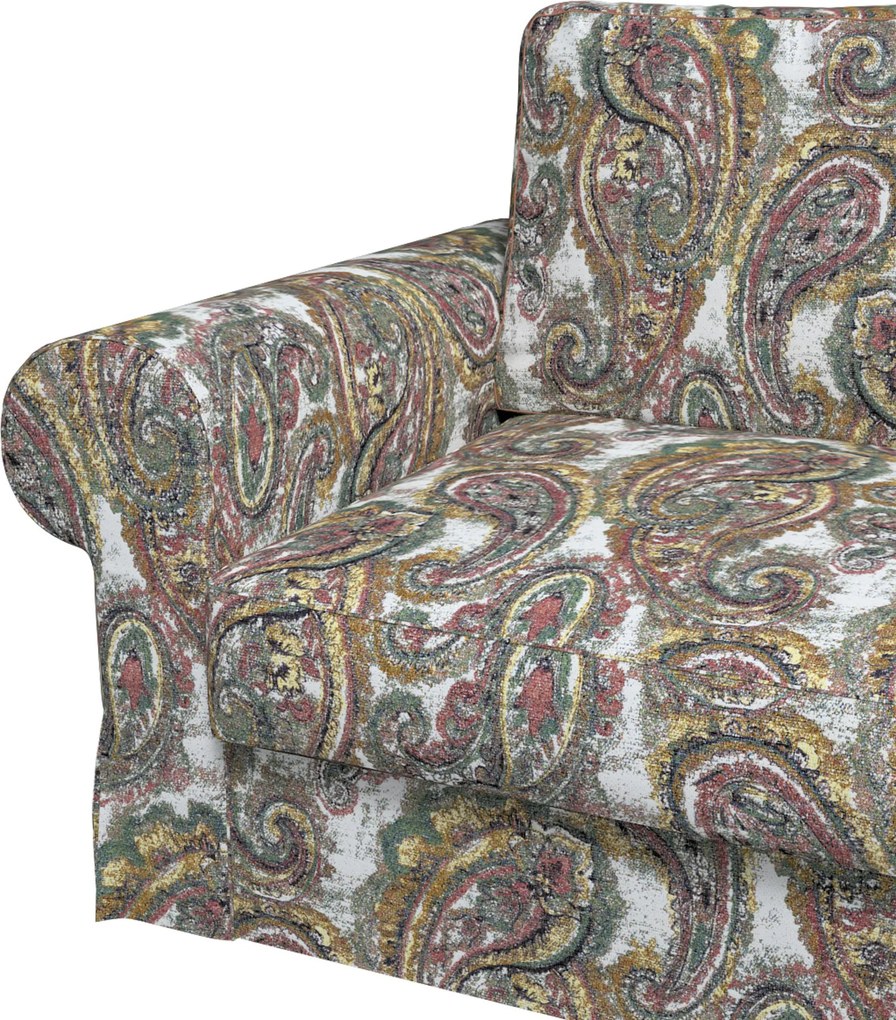 Pokrowiec na sofę Backabro 3-osobową rozkładaną kolor wielokolorowy tkanina strukturalna, wzorzysta