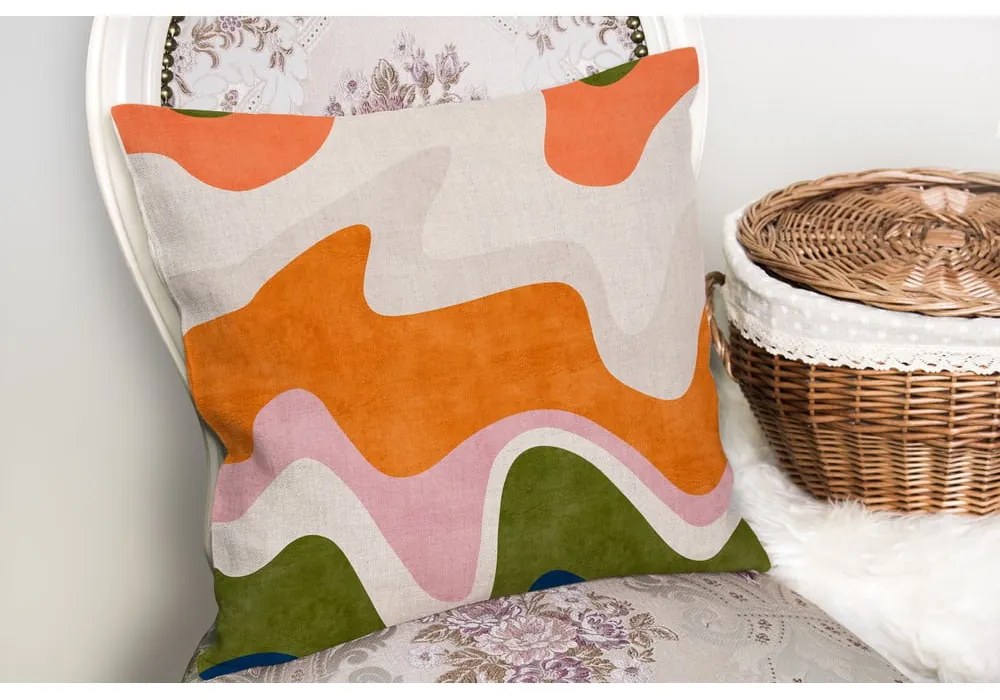 Poszewka na poduszkę 43x43 cm Squiggly Orange – Mila Home