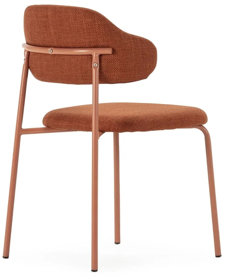 Krzesła w kolorze terakoty zestaw 4 szt. Adriel – Marckeric