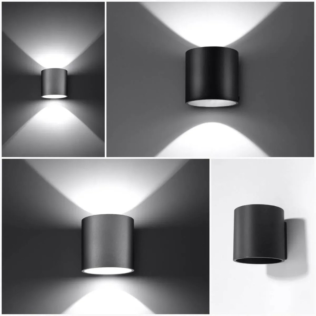 Kinkiet ORBIS 1 szary SOLLUX LIGHTING