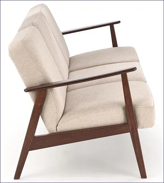 Beżowa trzyosobowa sofa w stylu vintage H6-M11