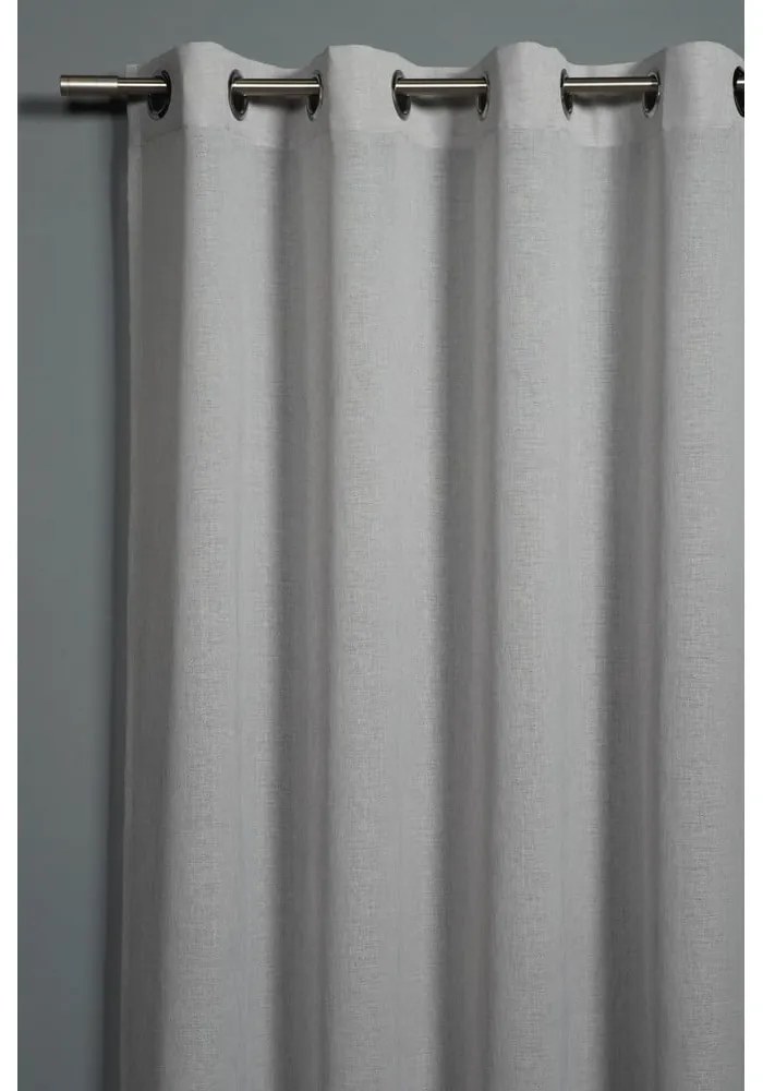 Szara zasłona 140x245 cm Len Uni – Sehlbach