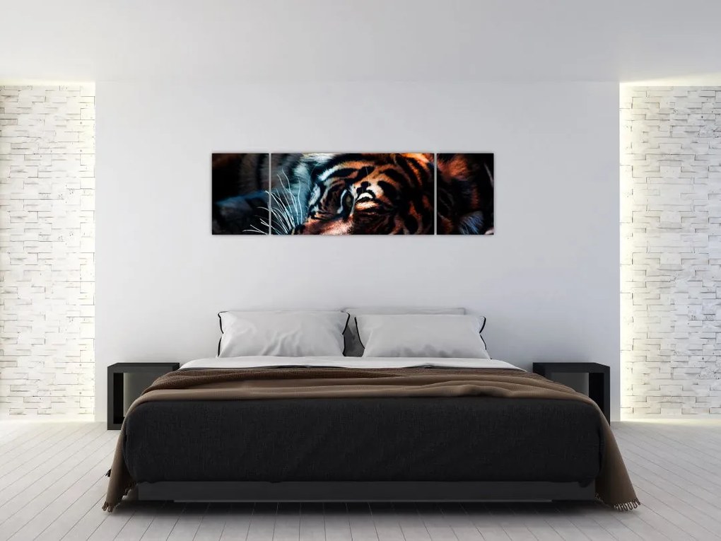 Obraz leżącego tygrysa (170x50 cm)
