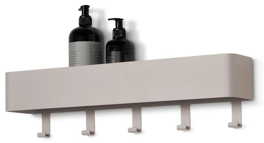Szarobrązowa ścienna stalowa półka łazienkowa Multi – Spinder Design