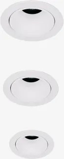 Pack 3 Wbudowanych Downlightów Led Z Okrągłymi Ramkami Ø5 Cm Z Aluminium Orelva Biała Ciepła 2700 K & Biała & 3 W & 38º - Sklum