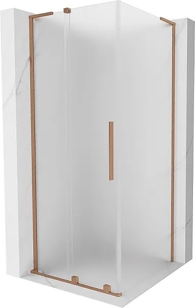 Mexen Velar L kabina prysznicowa rozsuwana 110 x 110 cm, szron, miedź szczotkowana - 871-110-110-33-65