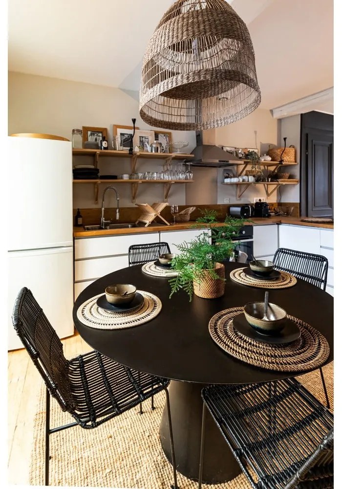 Rattanowa mata stołowa ø 36 cm – Tiseco Home Studio