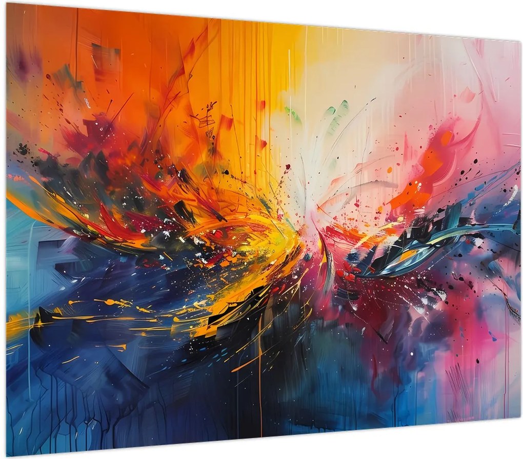 Obraz - Abstrakcja kolorów (70x50 cm)