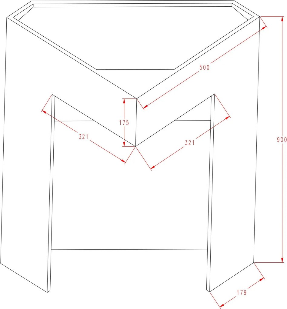 Umywalka stojąca narożna TWZ70