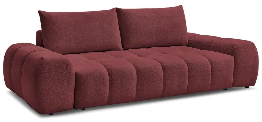Bordowa sofa z tkaniny szenilowej 278 cm Everest – Bobochic Paris