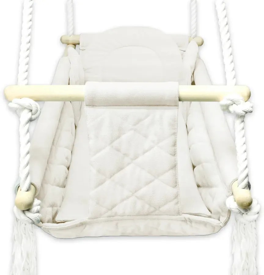 Podwieszany bujak dziecięcy ecru F6-M95