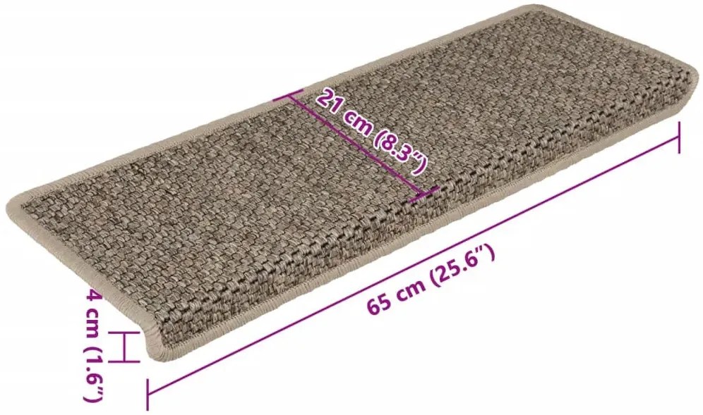 Samoprzylepne chodniki na schody ciemny beż B2-E69