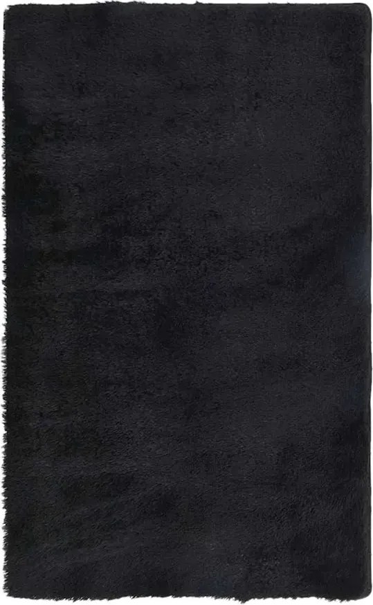 Czarny pluszowy dywan 80x150 F7-D25