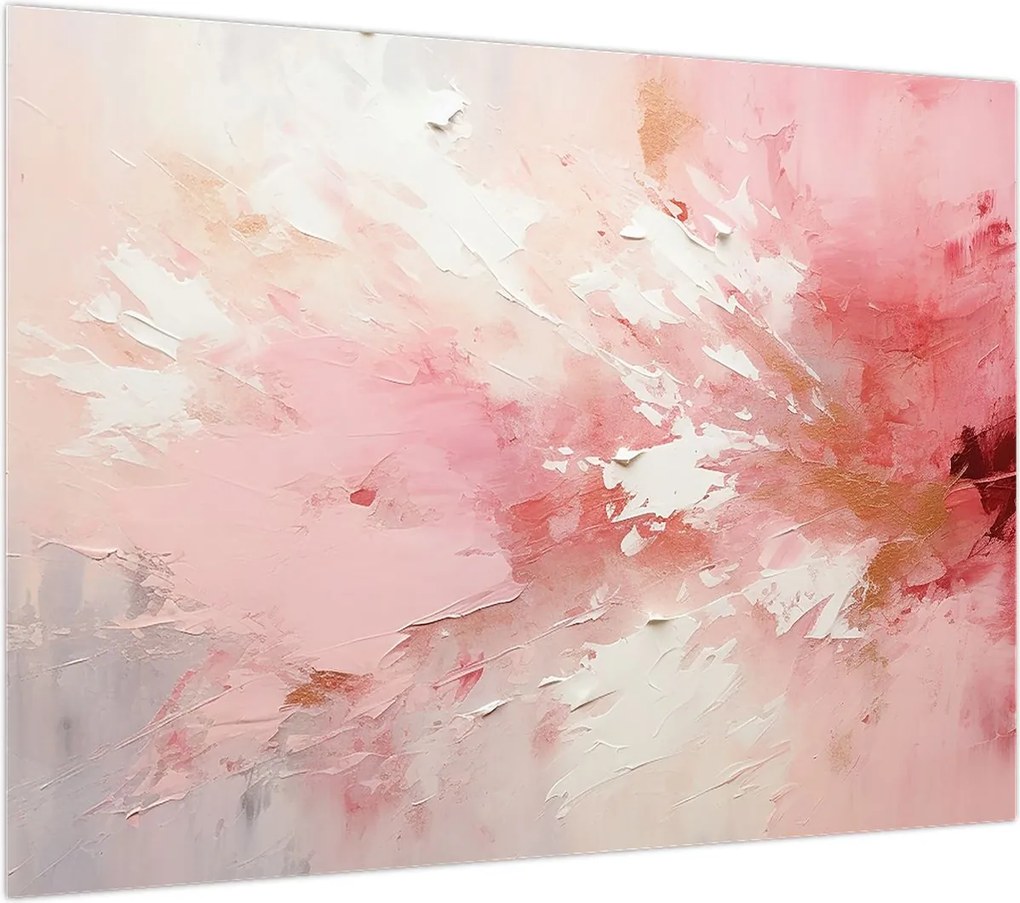 Obraz - Różowa abstrakcja (70x50 cm)