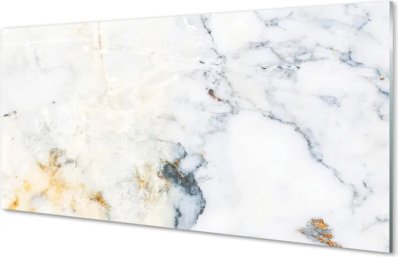 Panel szklany do Kuchni Biały Marmur na Ścianę