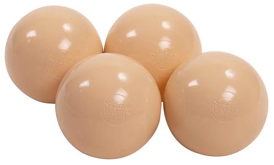 Jasnobrązowy aksamitny basen z kulkami ø 90x30 cm Montessori – Meowbaby