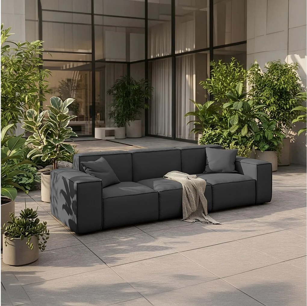 Sofa 3-osobowa Patio, tkanina Odyssey, anthracite (03)