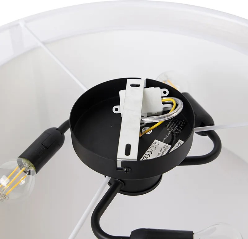 Nowoczesna lampa sufitowa biała 50 cm 3-światła - Drum Duo
