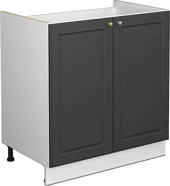Szafka pod zlew antracytowo-złoty 80x51.6x82 fame-line