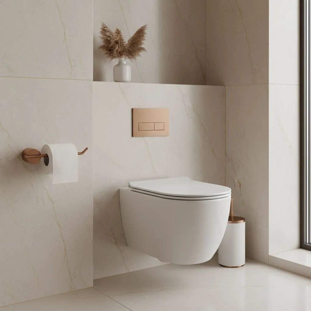 Uchwyt na papier toaletowy Tomi 5809 Miedź Szczotkowana