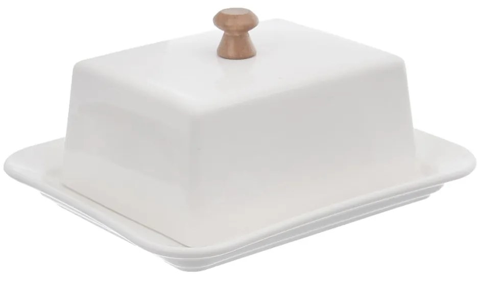 Biała porcelanowa maselniczka Orion Whiteline