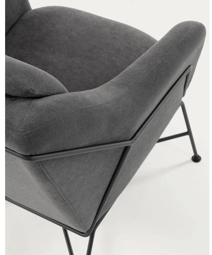 Szary fotel Brida – Kave Home