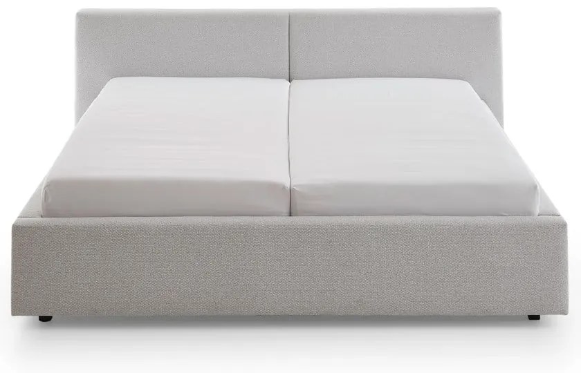 Tapicerowane łóżko dwuosobowe bez stelaża 160x200 cm w kolorze srebra Cube – Meise Möbel