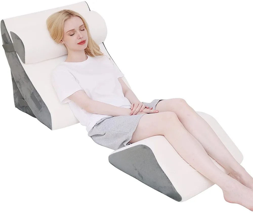 Zestaw ortopedycznych poduszek do oparcia pleców, szyi i nóg, 4-częściowy