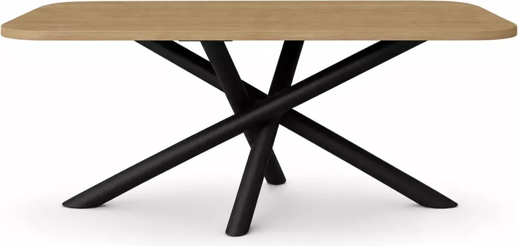 Stół prostokątny Yoko 185 × 90 z blatem laminowanym i nogami typu pająk