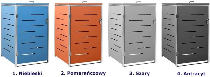 Niebieska osłona na śmietnik ogrodowy C6-A36