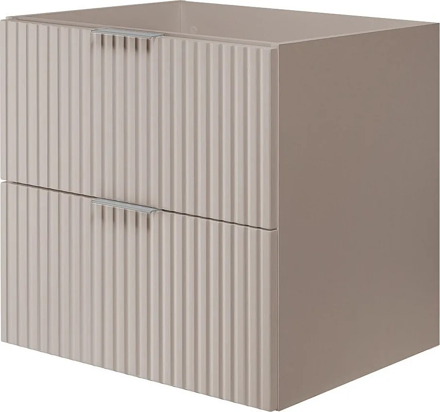 Szafka pod umywalkę, Kaszmir, 60 x 57 x 46 cm, uchwyt srebrny, bez blatu