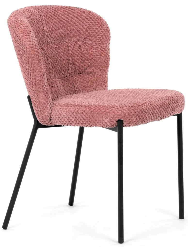 Zestaw krzeseł do jadalni Bouclé CT-W1077 PINK2, 4szt.