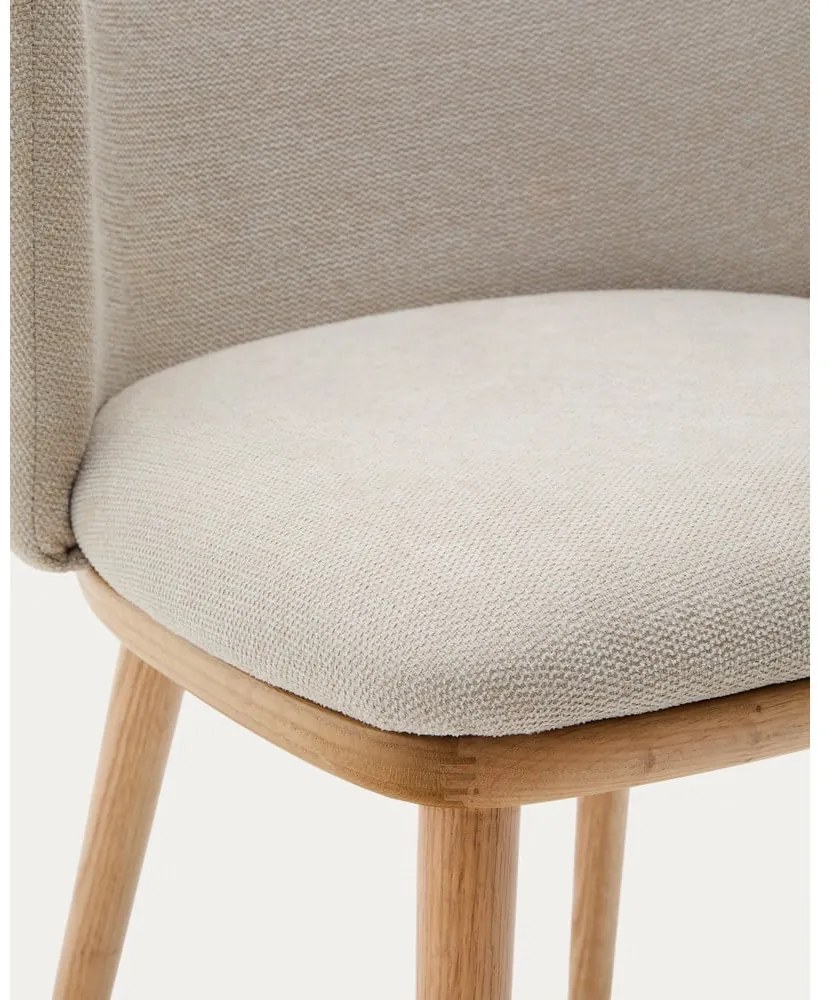 Beżowy tapicerowany fotel jadalniany Ciselia – Kave Home