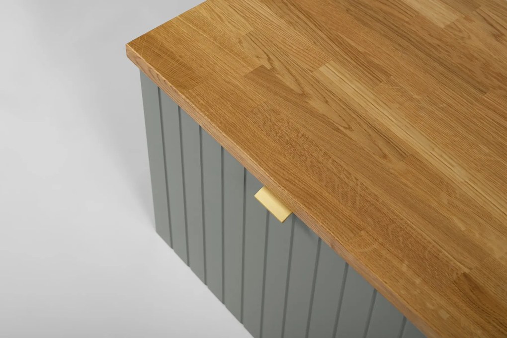 Szafka pod umywalkę HARMO 60 cm szaro-zielony półmat KROFAM