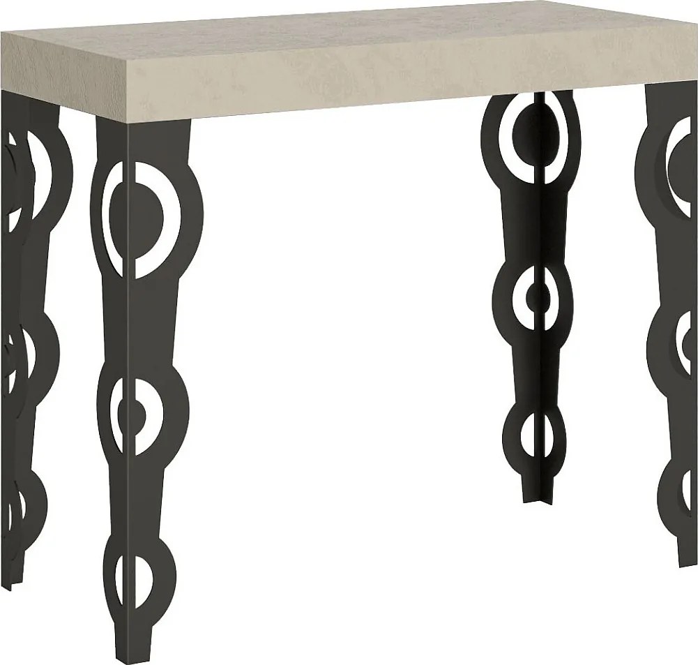 Konsola rozkładana 90x40/196 cm Karamay Small Kaszmir rama w kolorze Antracytu