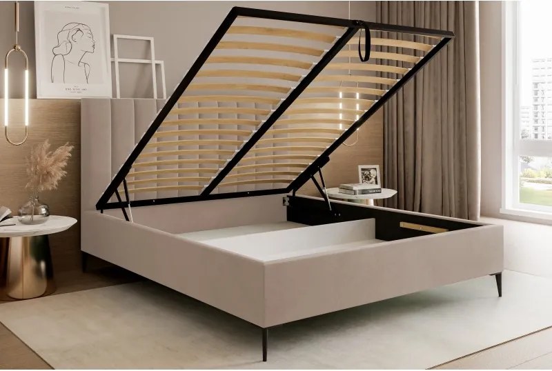 Łóżko Mona Slim III 120 Tkanina ABRIAMO 03 stelaż metalowy