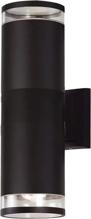Czarna lampa ścienna tuba na taras - S310 T4-A08