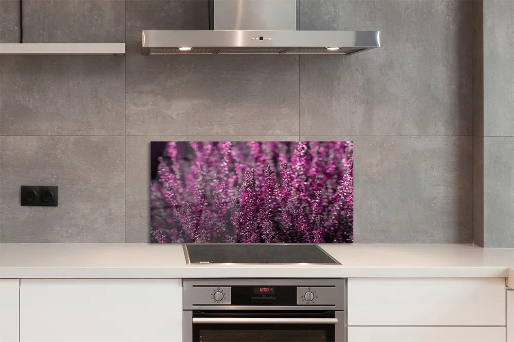 Szkło do Kuchni na Ścianę Jesienne Pole Wrzosów