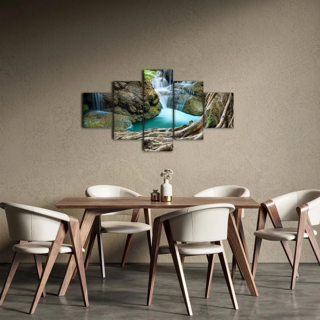Obraz - Rzeka z wodospadami (125x70 cm)