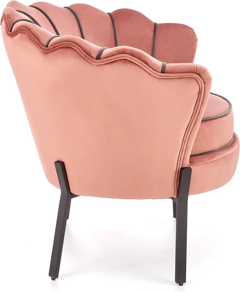 Velvetowy fotel w stylu glamour Angelo