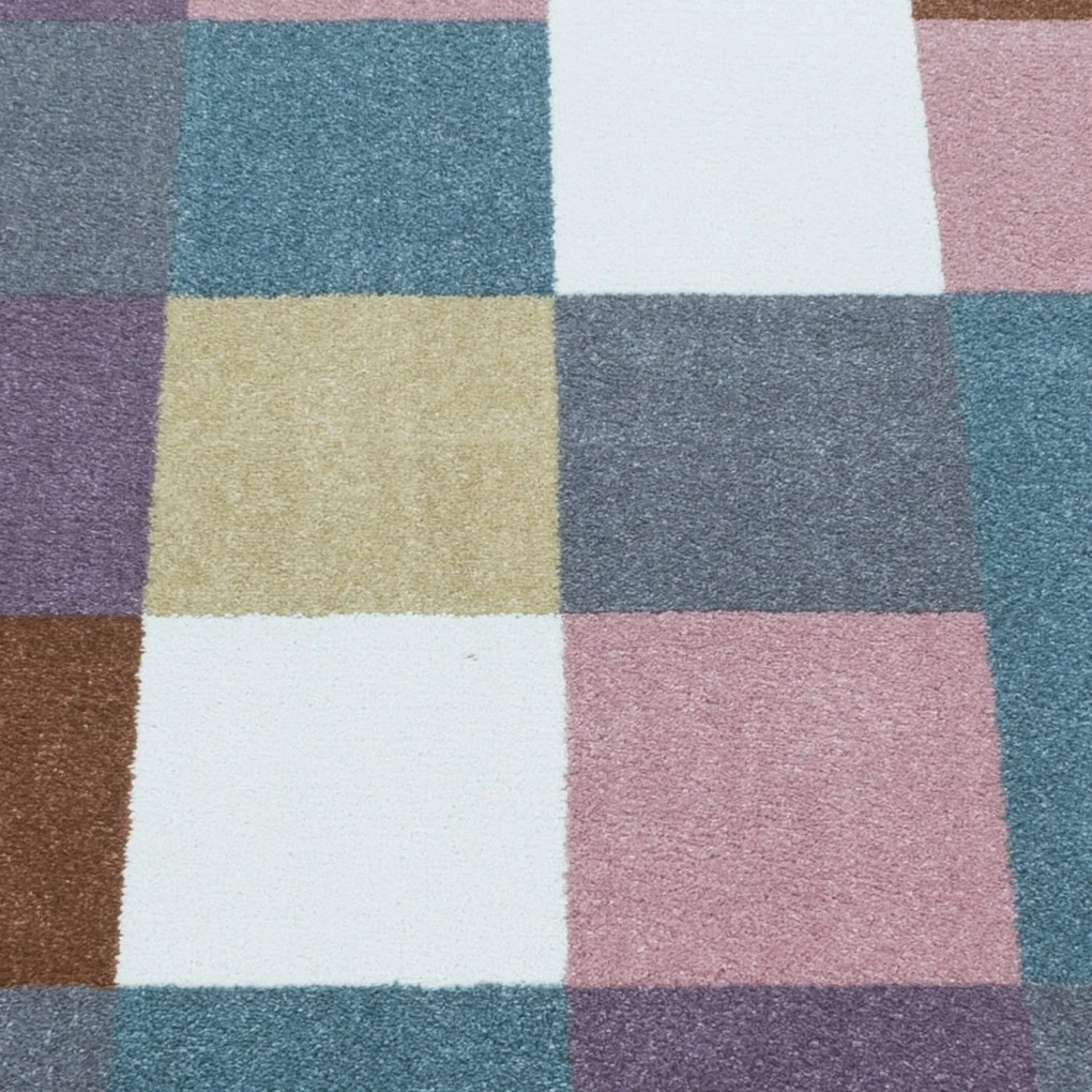 Dywan dziecięcy Funny kwadraciki multikolor 120 cm x 120 cm