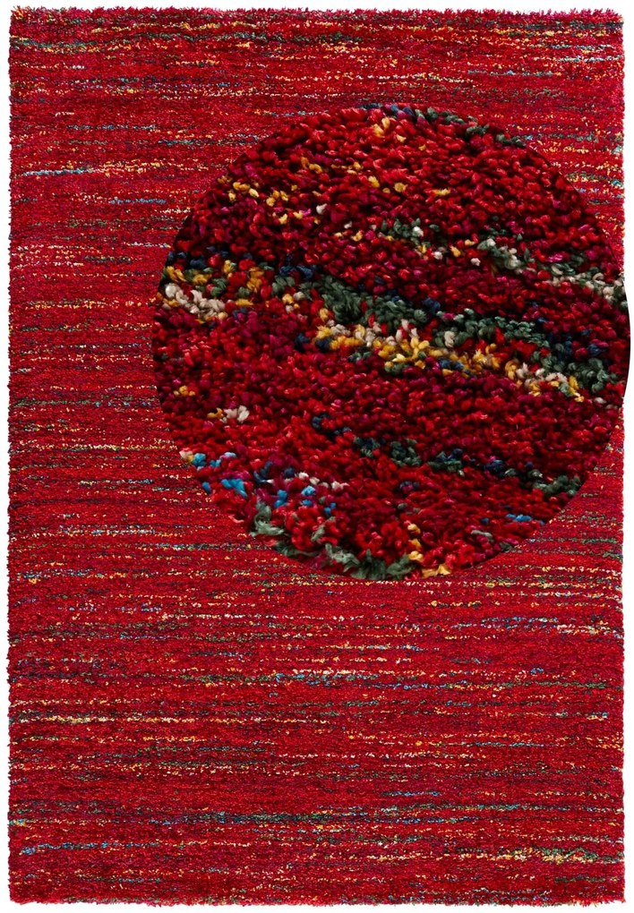 Dywan shaggy Nomadic czerwony 80 cm x 150 cm