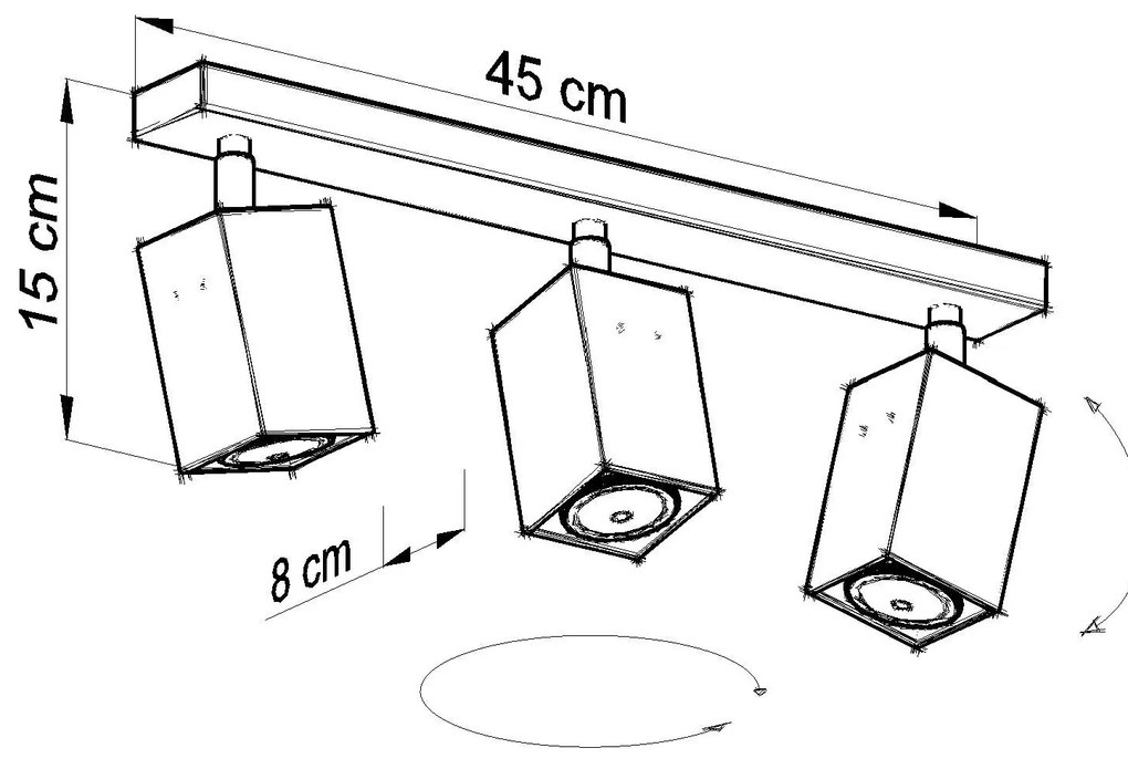 Nowoczesny plafon z regulacją K7-C23