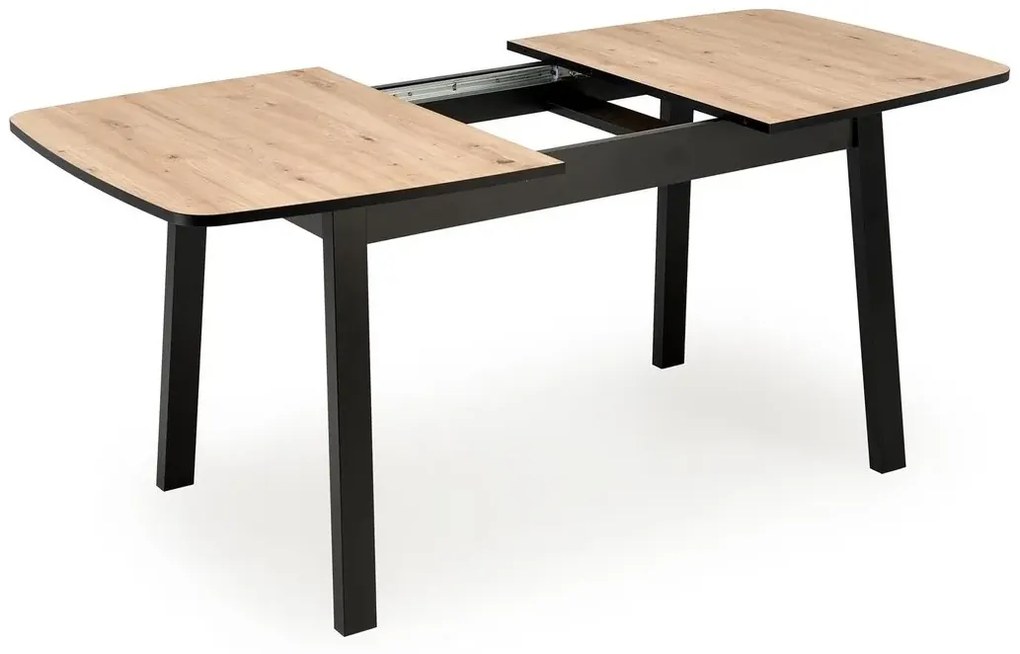 Stół rozkładany BARRIL 130(170)x80 dąb artisan/czarny HALMAR